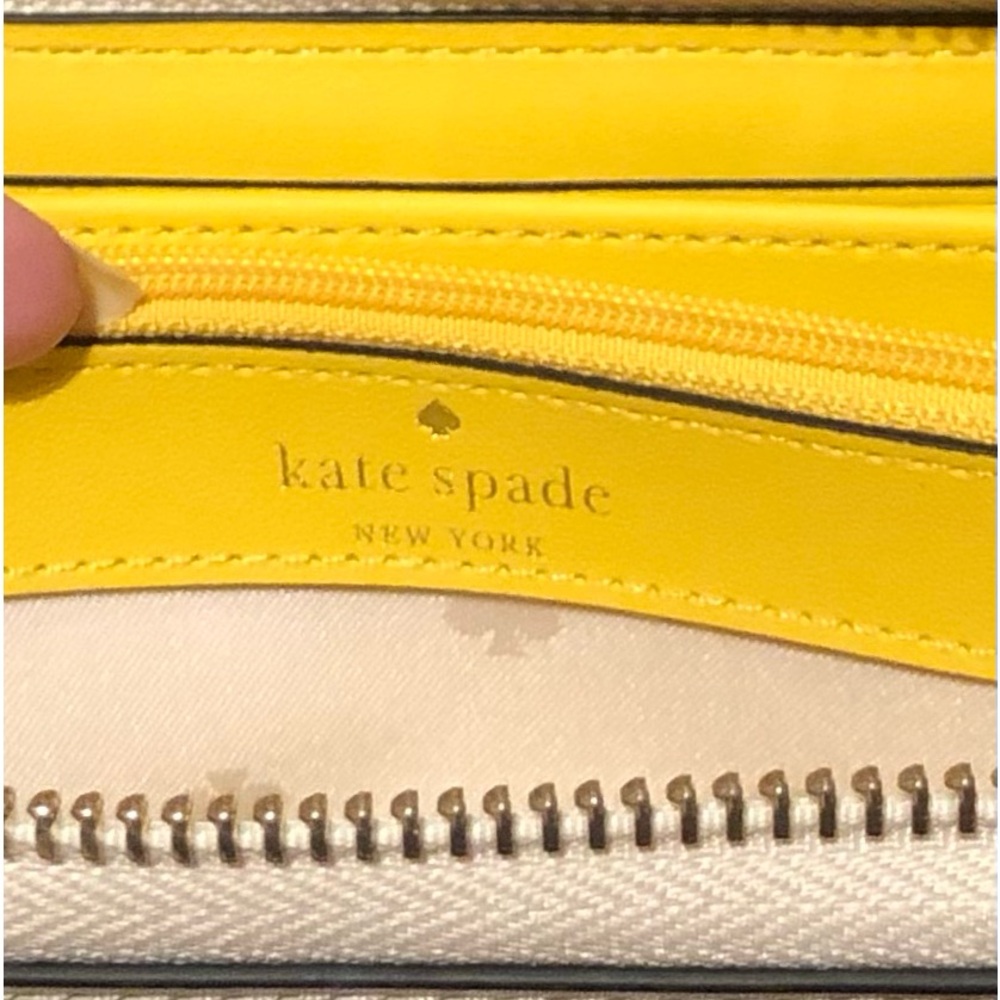 *NWT-Kate Spade-Honey Bee π Straw/Leather Tote, Lg Wallet & Card Holder-807: - Picture 13 of 16
